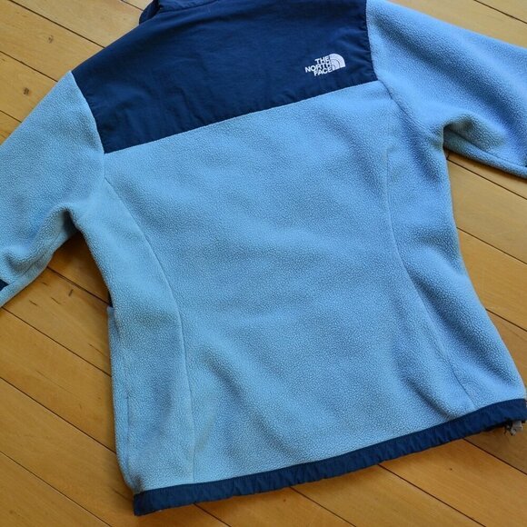 North Face Women’s Fleece Jacket Navy/Light Blue Colors Size M - Picture 11 of 12
